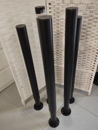 Set de 4 Patas de Mesa extensibles Metálicas Negra