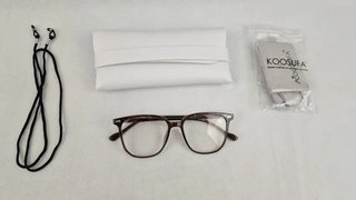 Gafas estilo vintage con funda y accesorios