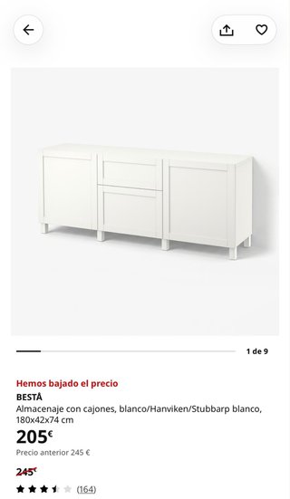 Mueble BESTÅ Ikea Blanco