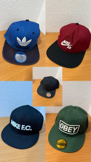 Pack de 5 Gorras (Adidas, Nike, Obey)