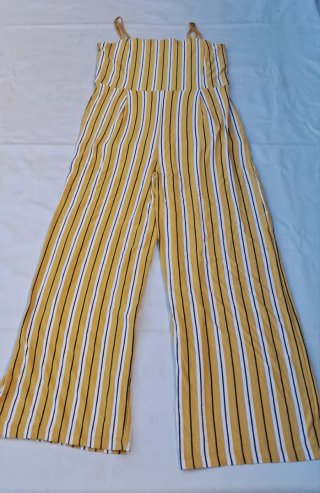 Mono de Mujer Rayas Amarillo Talla M