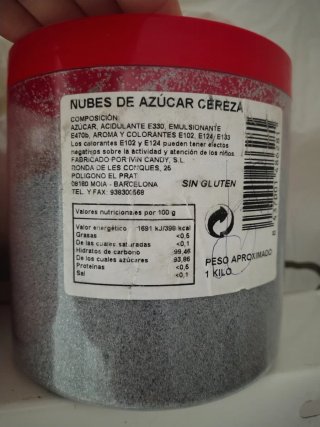 Azúcar para Algodón de Azúcar Cereza 1kg