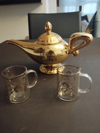 Teiera Aladdin Disney e 2 Tazze