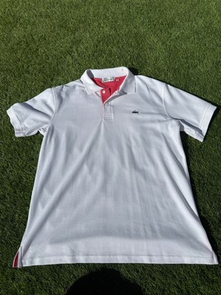 Polo Lacoste Blanco Talla L