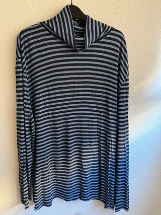 Camiseta jersey de rayas azul y negro Talla XL XXL