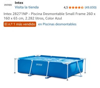 Piscina Desmontable Intex 260x160x65 cm