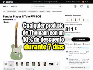 10% de descuento en cualquier producto de Thomann