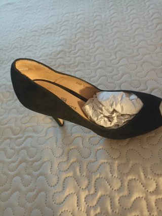 Zapatos de fiesta negros de ante