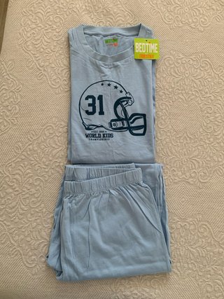 Pijama Algodón Azul Bedtime Freestyle Talla 16