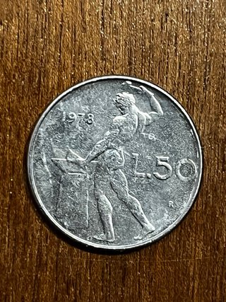 Moneda 50 Liras Italia 1978 - Vulcano