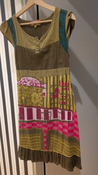 Vestido Estampado Multicolor Talla M