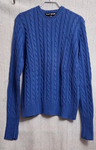 Jersey trenzado Polo Sport Ralph Lauren azul -S/M