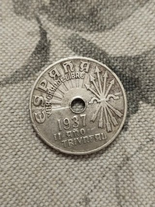 Moneda de 25 céntimos de 1937