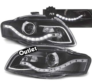FE FAROS AUDI A4 B7 LUZ DIURNA LED FONDO NEGRO 04-07 R146286