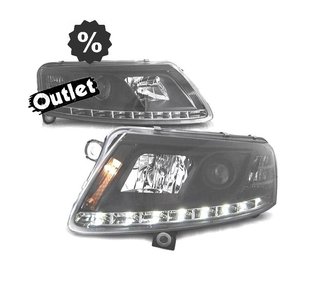 FE FAROS XENON AUDI A6 4F 04-08 LUZ DIURNA REAL FONDO NEGRO