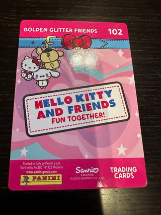 Cromo 102 Hello Kitty de Panini (descatalogada)