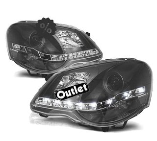 FE FAROS PARA VOLKSWAGEN VW POLO 9N3 05-09 LUZ DIURNA FONDO