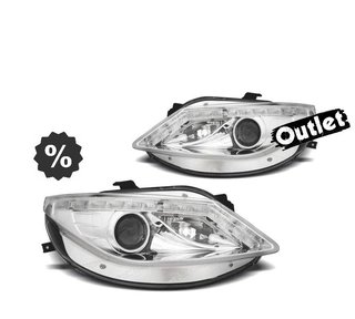 FE FAROS PARA SEAT IBIZA 6J 08-12 LUZ DIURNA FONDO CROMO R14