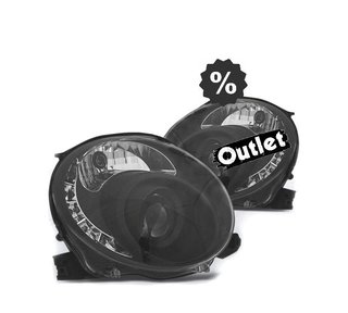 FE FAROS PARA FIAT 500 07-15 LUZ DIURNA TFL FONDO NEGRO R148