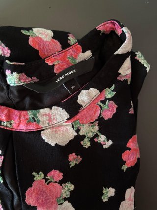 Vestido Vero Moda Negro Estampado Talla XL