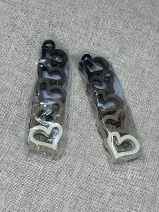 Set de 10 Pinzas para el Pelo con Forma Corazón