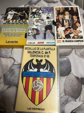 Lote de 4 VHS del Valencia C.F.