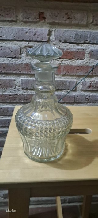 Botella de Cristal Tallado