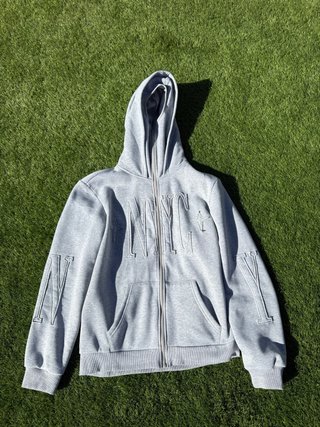 Sudadera Gris con Doble Capucha