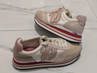 Wrangler Sneakers donna 36 rosa beige glitter oro