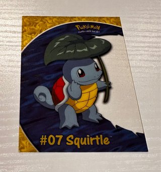 Carta Pokémon Squirtle #07 PC4 Topps 2000 –Vintage
