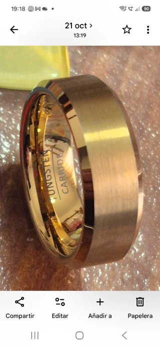 Anillo de Tungsteno Talla 24-25.