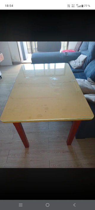 Mesa de Comedor Rectangular con Cristal