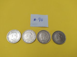 4 MONEDAS 5 PESETAS 1957 *70