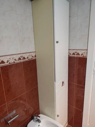 Armario de baño alto blanco