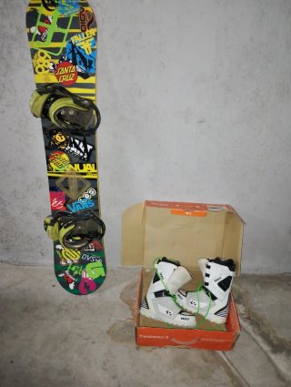 Tabla Snowboard Manual 150cm con Fijaciones