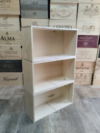 Estantería 3 Cajas Madera Grandes