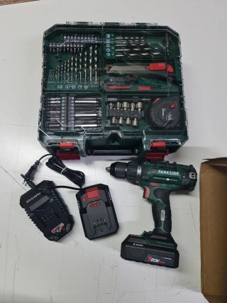 Taladro Atornillador Parkside 20V con Maletín