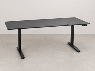 Mesa de Escritorio Regulable Negra