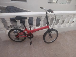 Bicicleta Plegable Roja