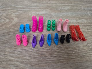 Lote de 9 pares de zapatos para muñeca Barbie