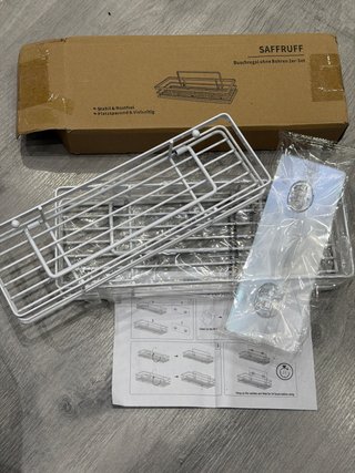 Set de 2 Estanterías de Baño sin Taladro