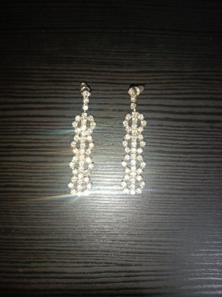 Pendientes Largos con Brillantes