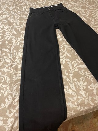 Pantalón Wide Leg Negro Bershka