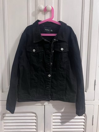 Chaqueta Vaquera Negra boohoo Talla 38