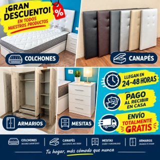 Mobiliario de Dormitorio: Armarios, Mesitas y Cama