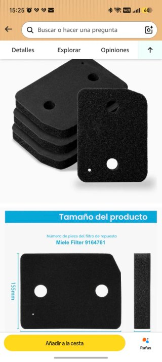 Set de 4 Filtros para Secadora Miele 9164761