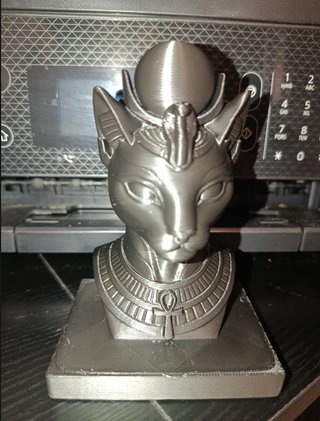 Scultura busto gatto egizio