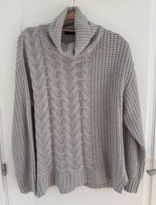 Pullover / jersey de punto de cuello vuelto talla