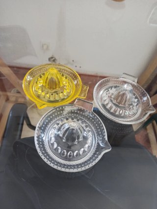 Set de 3 Exprimidores de Cristal