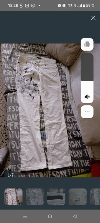 Pantalones Blancos Estampados